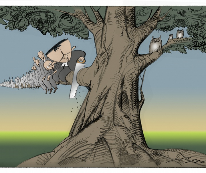 Gallery of Political Cartoon by Marquard Otzen - Denmark