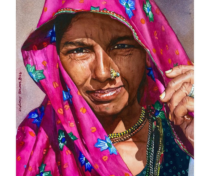 Gallery of Watercolor painting by Uday Bhan-India