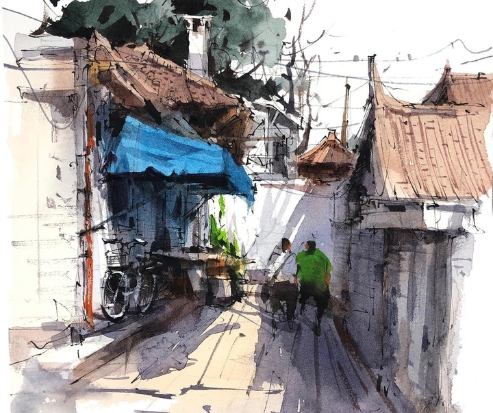 Gallery of Watercolor painting by Zhifang Shi-china