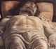 Mary and John crying over the body of Christ