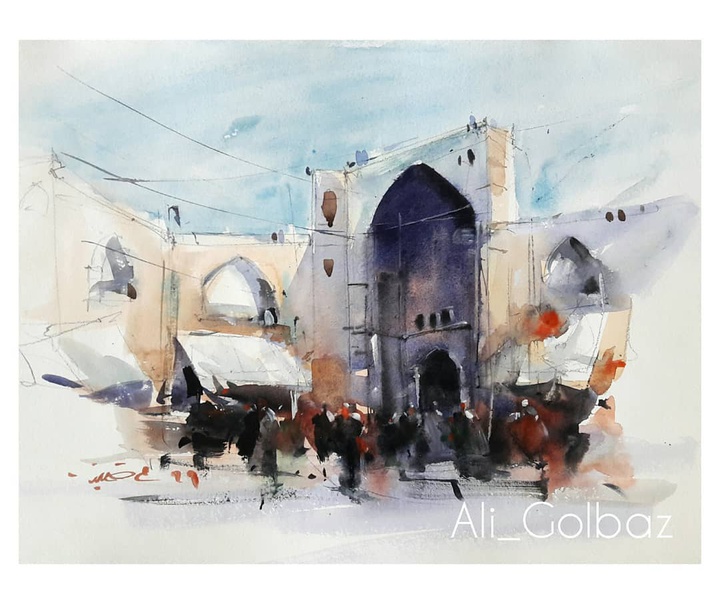 Gallery of Watercolor painting by Ali Golbaz-Iran