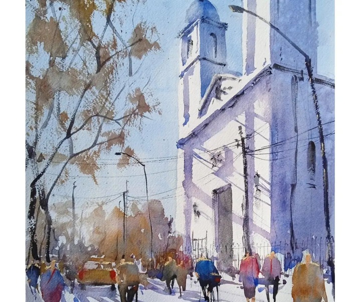 Gallery of Watercolor painting by Daniel Martínez- Uruguay