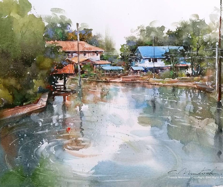 Gallery of Water color Painting by Chesda Merntook-Thailand