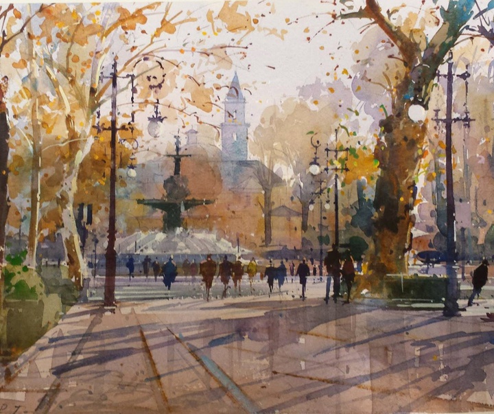 Gallery of Watercolor Painting by Geoffrey Wynne-UK