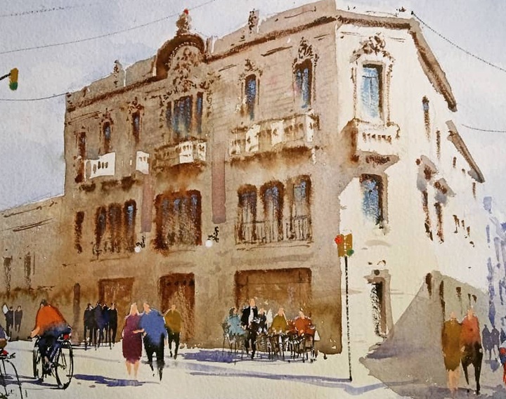 Gallery of Watercolor painting by Daniel Martínez- Uruguay