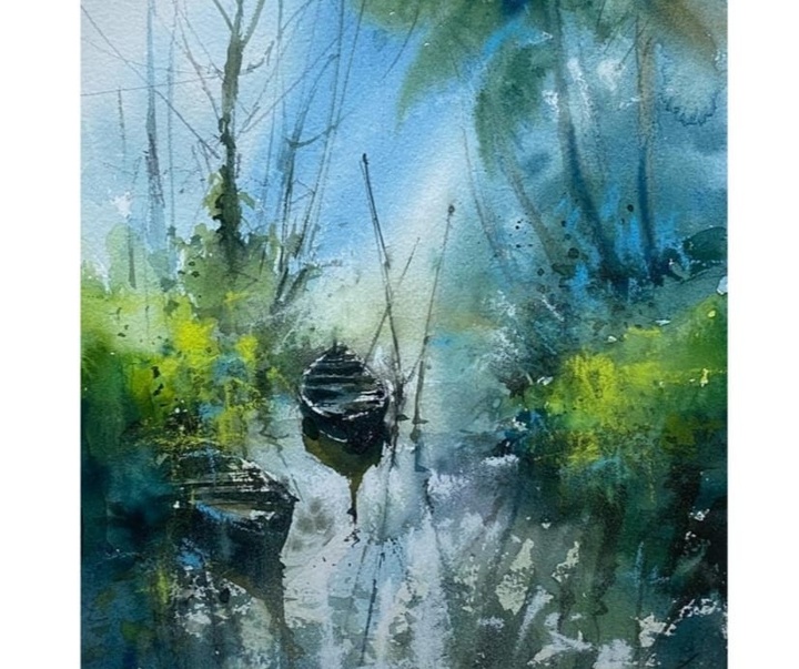 Gallery of Watercolor painting by Prakashan Puthur-India