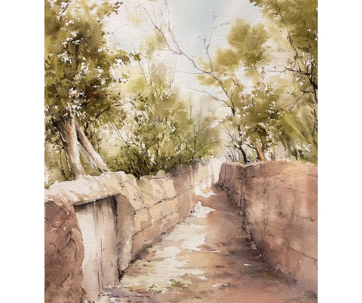 Gallery of Watercolor painting by Mohammad Ali Yazdchi-Iran