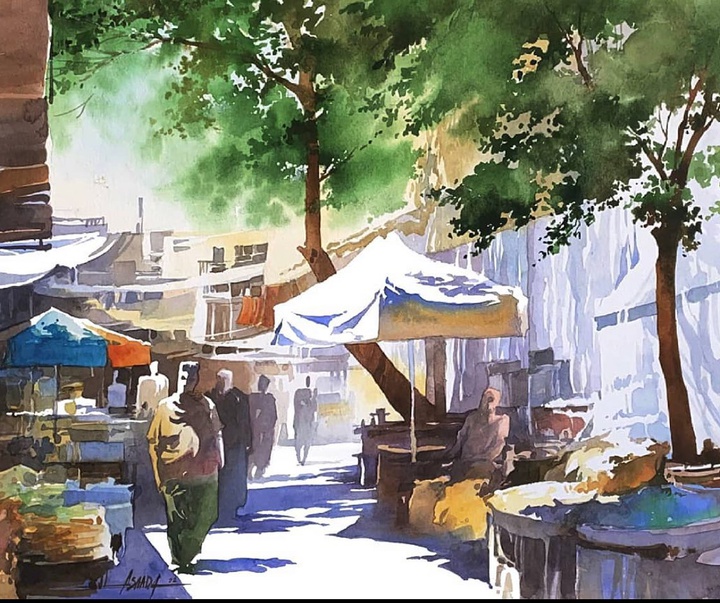 Gallery of Watercolor painting by Abdalla M Assaad-Syria