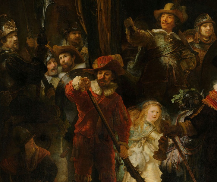 Gallery of The Night Watch details by Rembrandt