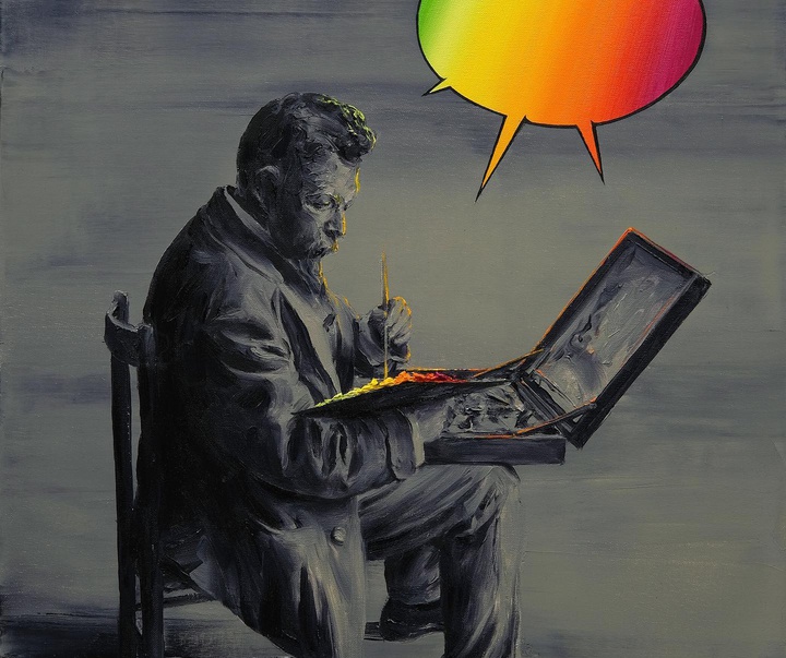 Gallery of Humor painting by Paco Pomet-Spain