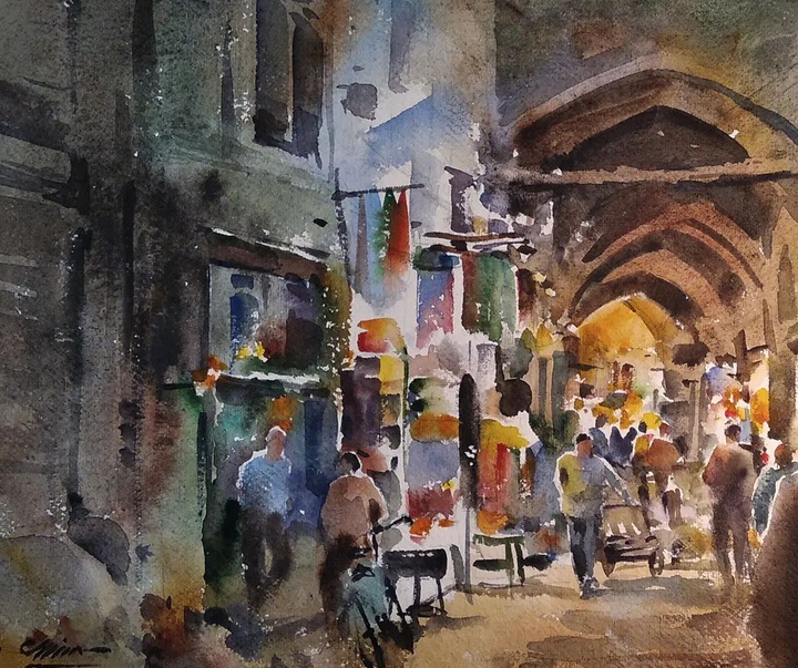 Gallery of Watercolor painting by Mahmood Samandarian- Iran