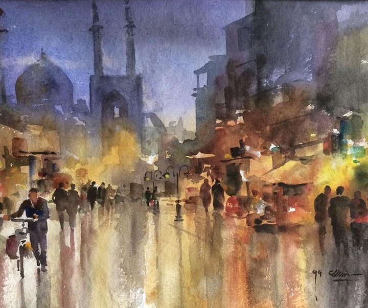 Gallery of Watercolor Painting "Mahmoud Samandarian"