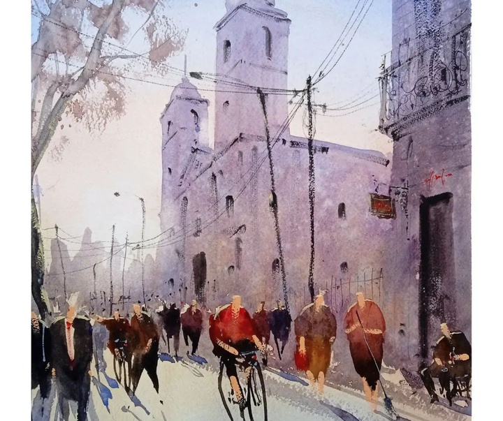 Gallery of Watercolor painting by Daniel Martínez- Uruguay