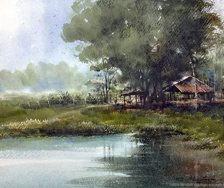 Gallery of Water color Painting by Chesda Merntook-Thailand