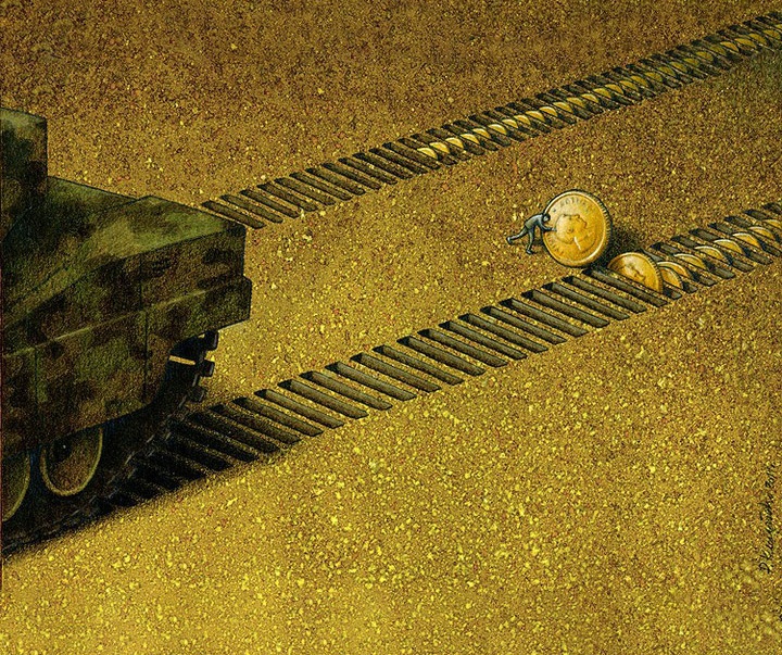 Gallery of Cartoon & Cricature - War & Peace