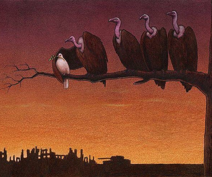 Gallery of Cartoon about War by Pawel Kuczynski-Poland