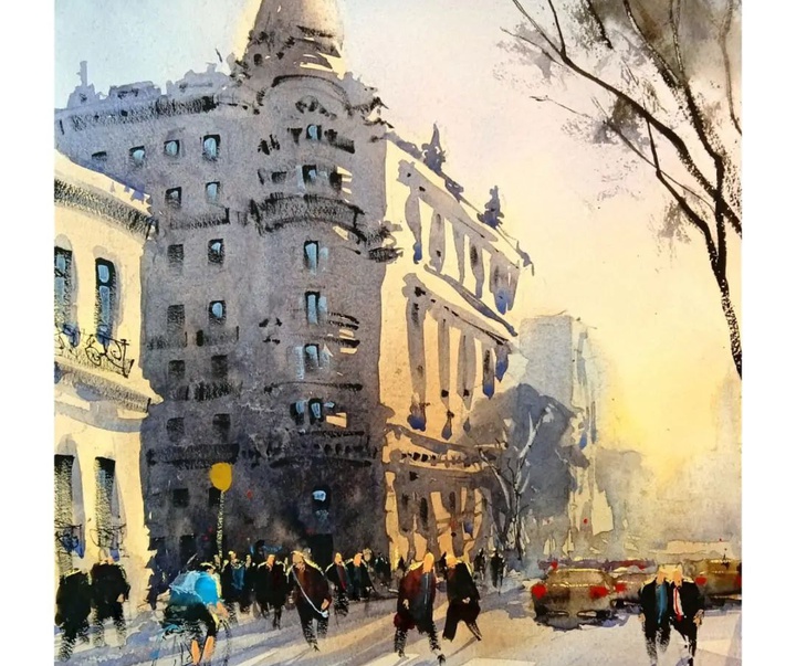 Gallery of Watercolor painting by Daniel Martínez- Uruguay