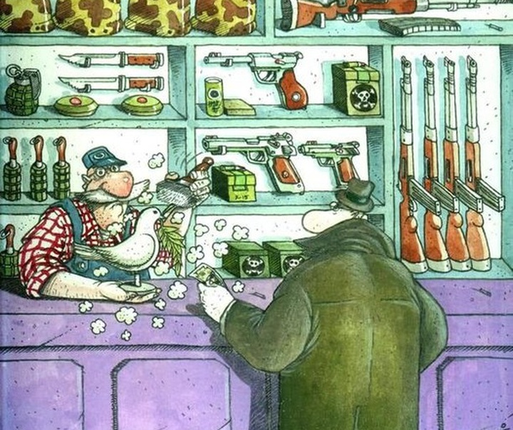 Gallery of Cartoon & Cricature - War & Peace