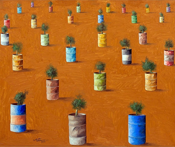 Gallery of Painting by Sliman Mansour - Palestine