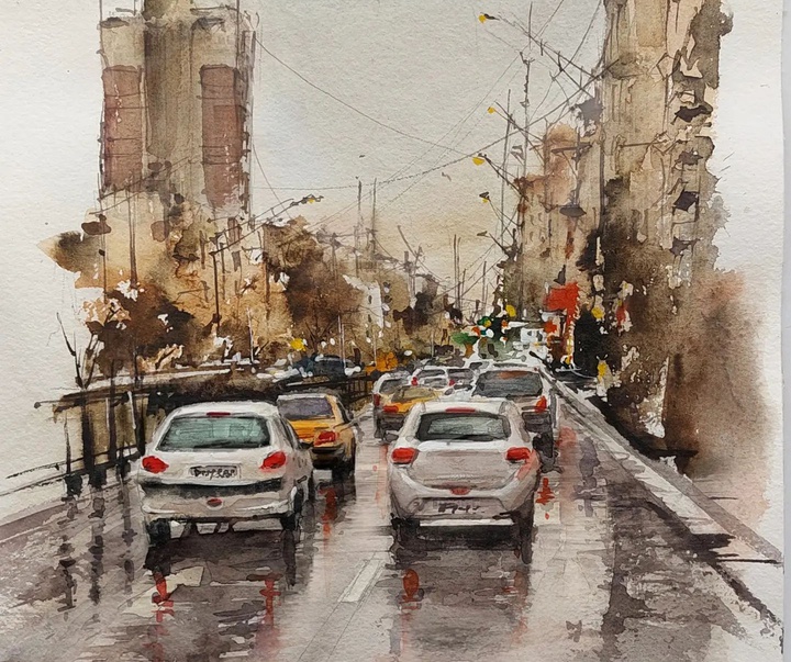 Gallery of Watercolor painting by Akbar Akbari- Iran