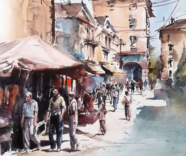 Gallery of Watercolor painting by Akbar Akbari- Iran