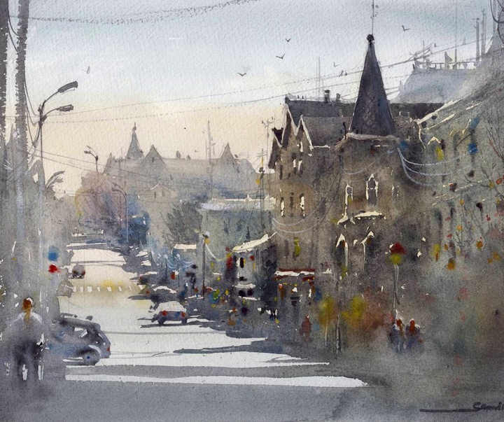 Gallery of Watercolor Painting by Samira Yanushkova- Ukraine