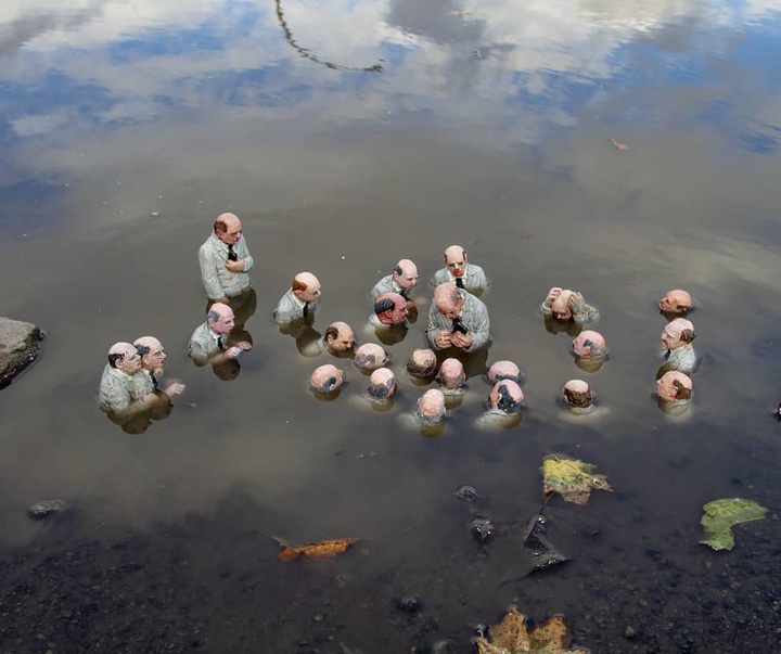 Gallery of Sculpture & Modern art by Isaac Cordal-Spain