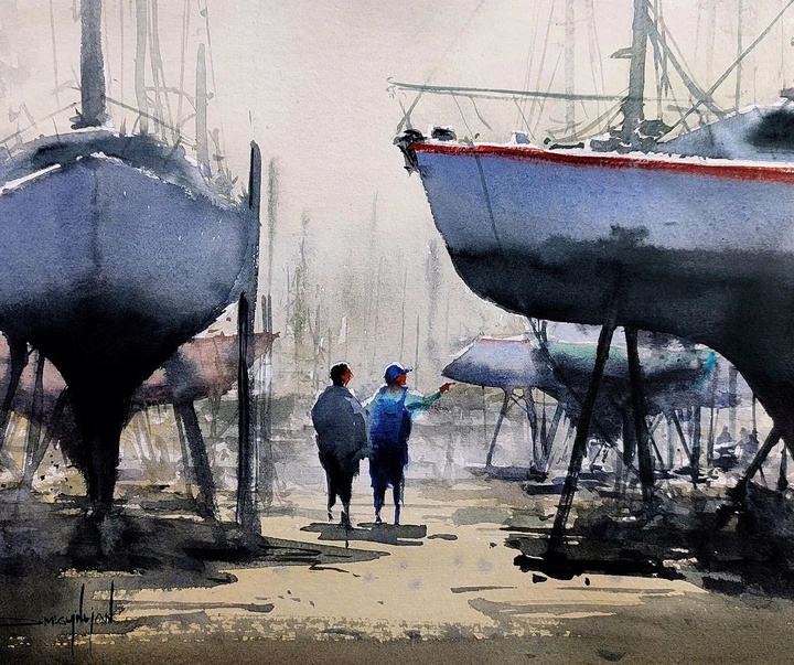 Gallery of Watercolor painting by Diego Eguinlian- Argentina
