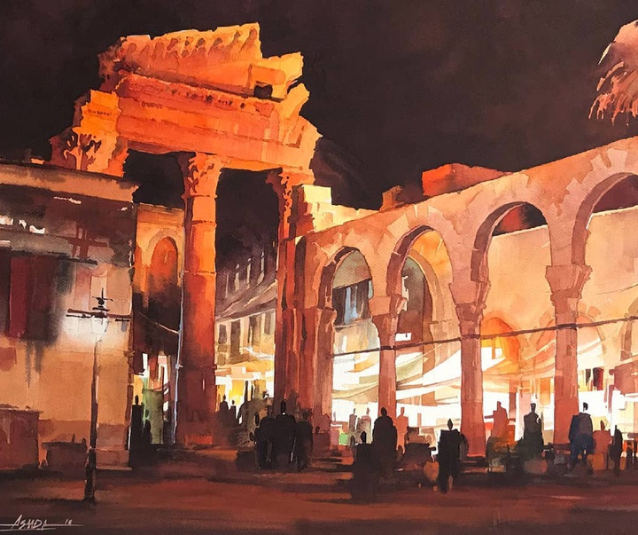 Gallery of Watercolor painting by Abdalla M Assaad-Syria