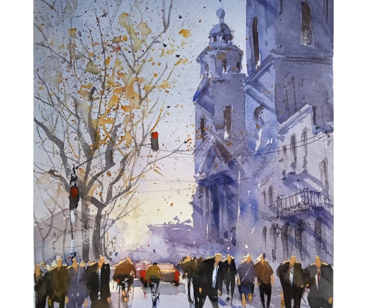 Gallery of Watercolor painting by Daniel Martínez- Uruguay