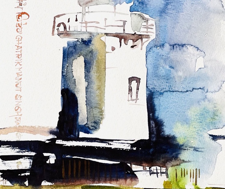 Gallery of Watercolor painting by Manjit Singh Chatrik-India