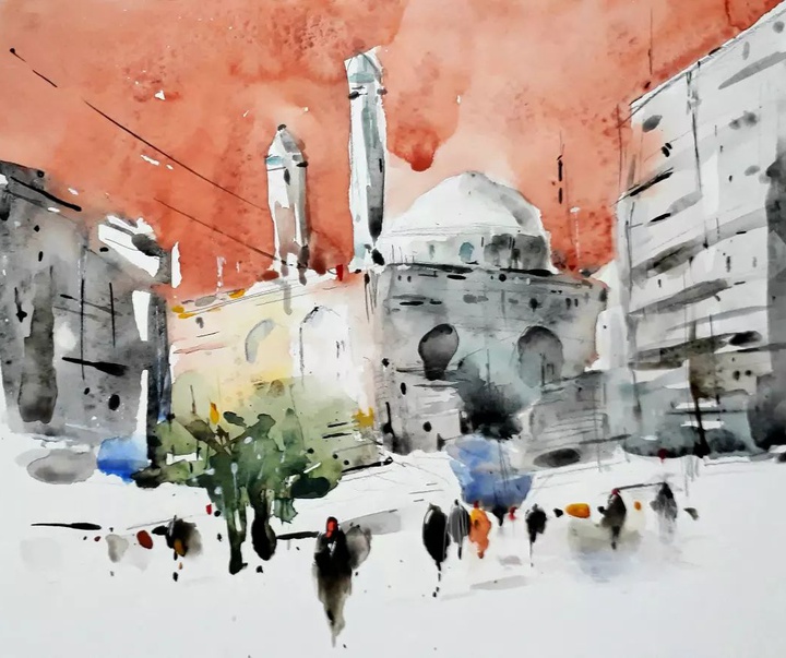 Gallery of Watercolor painting by Mahmoud Nateghi-Iran