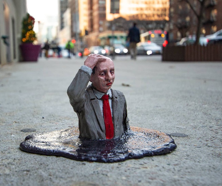 Gallery of Sculpture & Modern art by Isaac Cordal-Spain