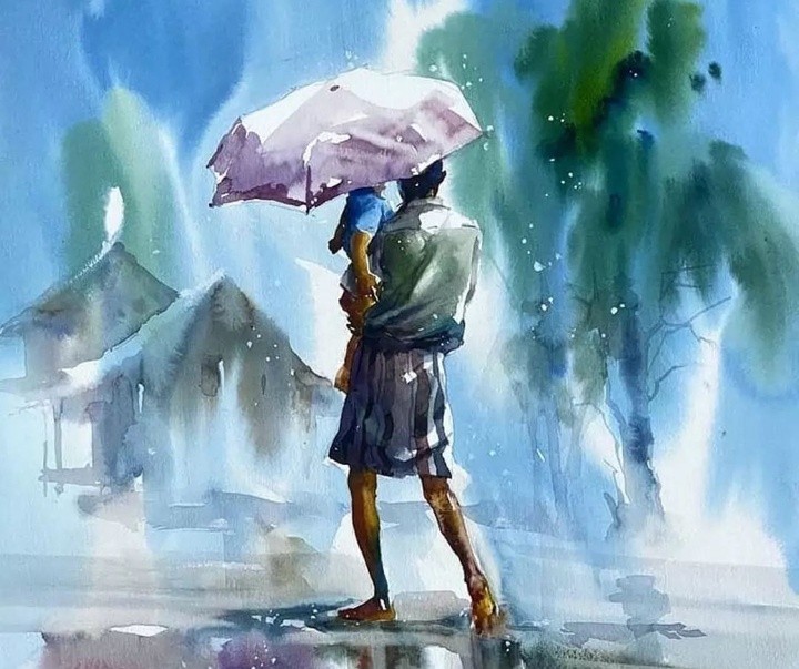 Gallery of Watercolor painting by Prakashan Puthur-India