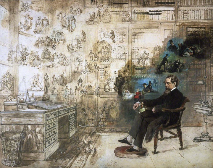 Film + analysis of Dickens' dream painting by Robert William Bass