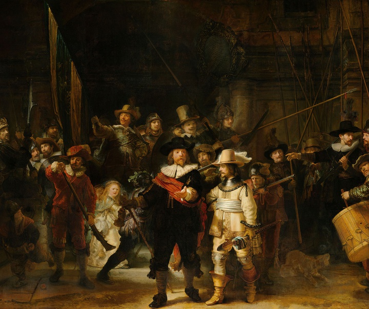 Gallery of The Night Watch details by Rembrandt