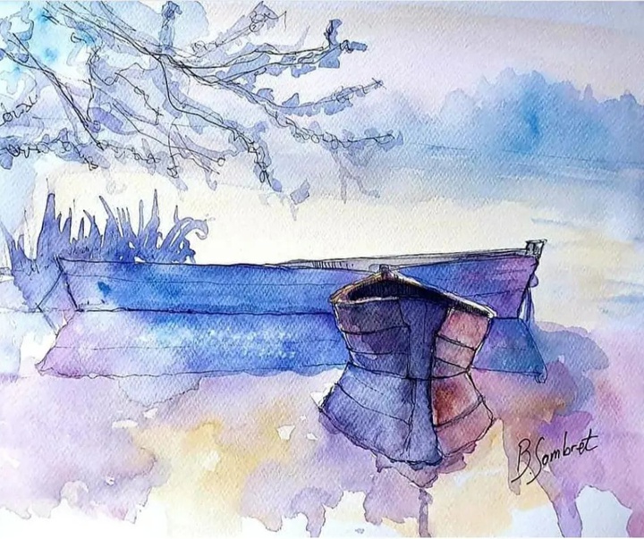 Gallery of  Drawing & Watercolor painting by Bernard Sombret-France