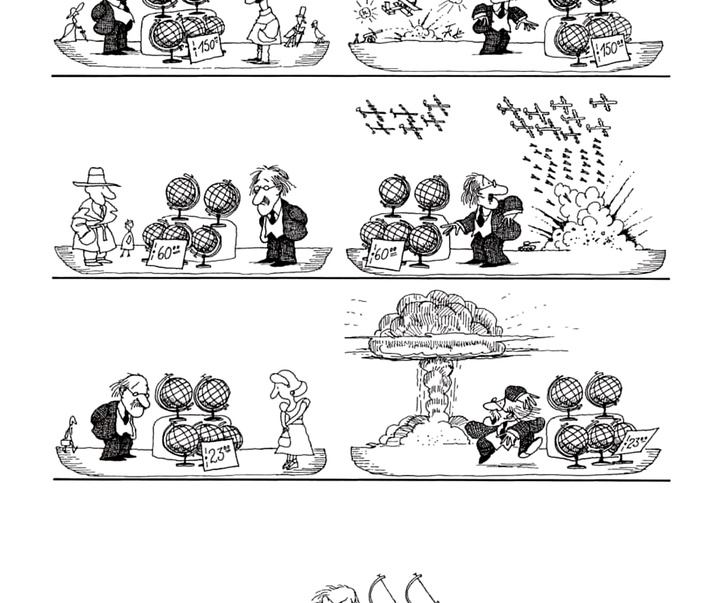 Gallery of Cartoon & Cricature - War & Peace