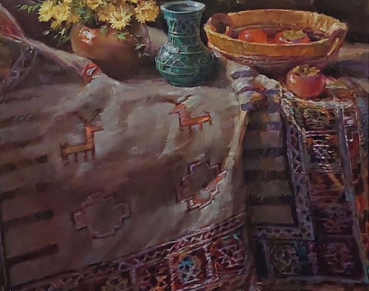 Stillness and Heritage, painting by Tahmoures Ashnagar