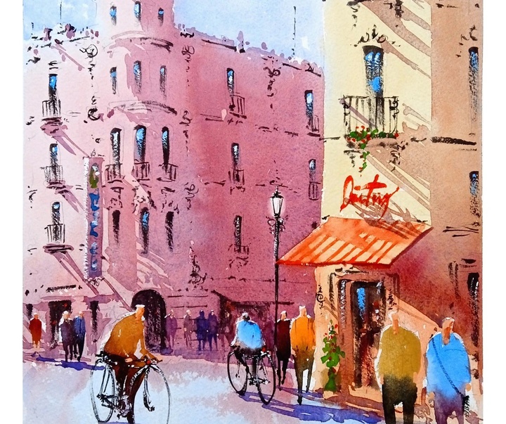 Gallery of Watercolor painting by Daniel Martínez- Uruguay