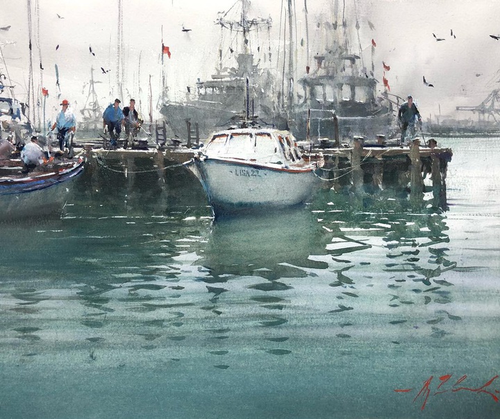 Gallery of Watercolor Painting by Joseph Zbukvic - Croatia