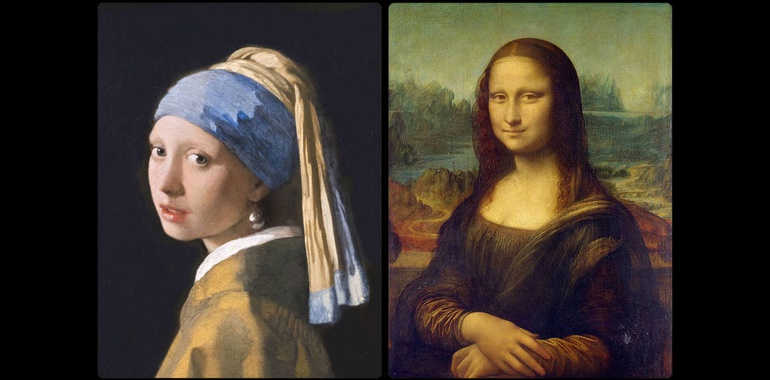 In which countries are the masterpieces of painting in the world?