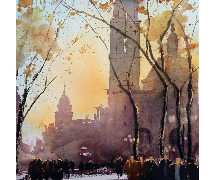 Gallery of Watercolor painting by Daniel Martínez- Uruguay