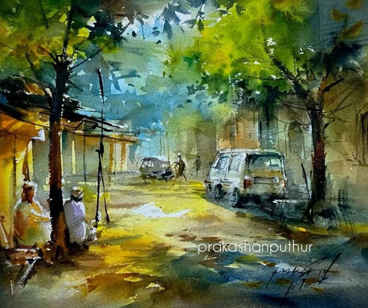 Gallery of Watercolor painting by Prakashan Puthur-India