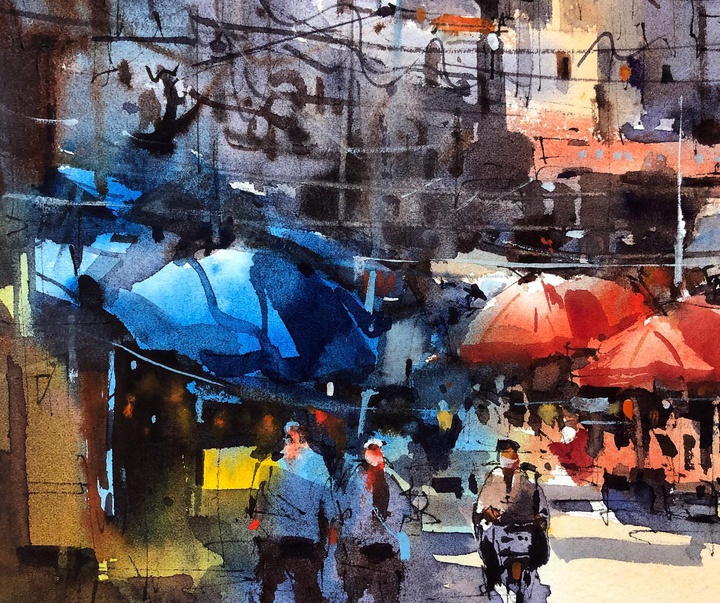 Gallery of Watercolor painting by Zhifang Shi-china