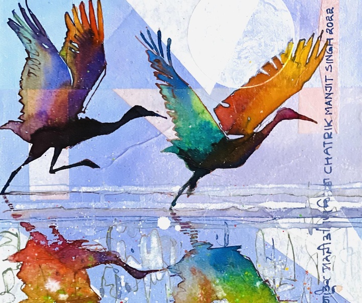 Gallery of Watercolor painting by Manjit Singh Chatrik-India