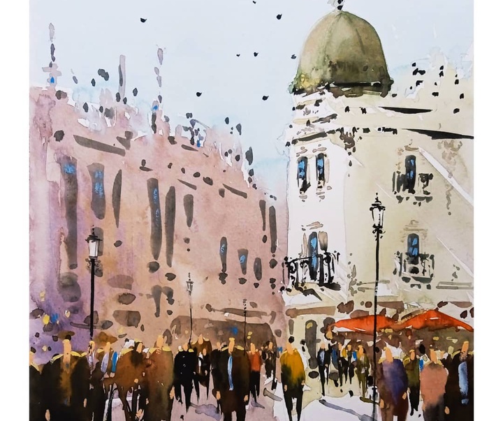 Gallery of Watercolor painting by Daniel Martínez- Uruguay