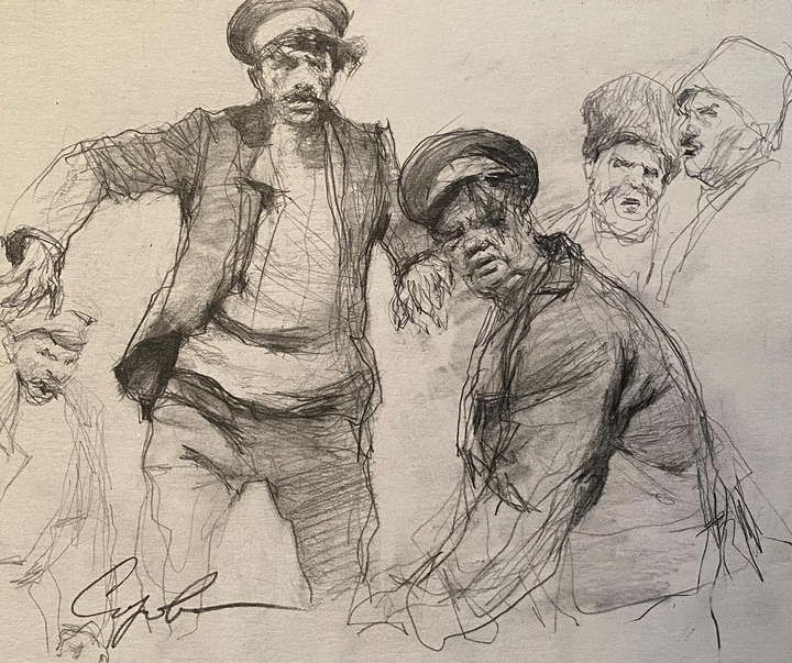 Gallery of Drawing by Petr Sadovsky-Russia