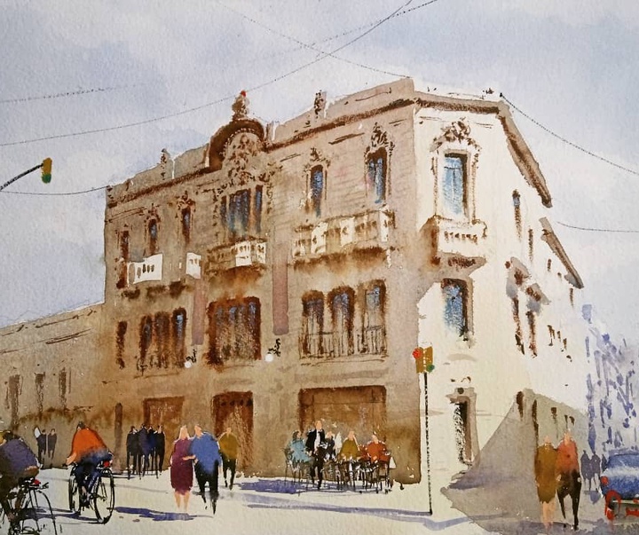 Gallery of Watercolor painting by Daniel Martínez- Uruguay