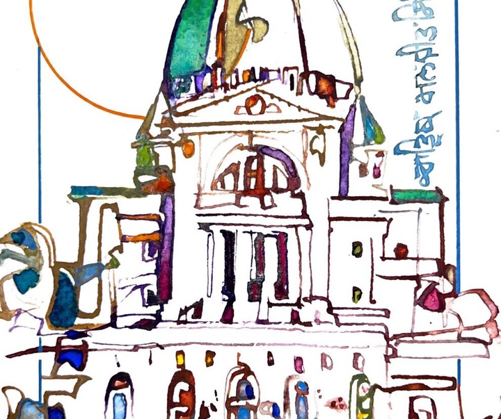 Gallery of Watercolor painting by Manjit Singh Chatrik-India